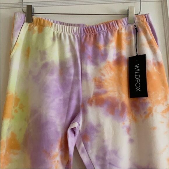 NWT WildFox Sherbet Wash Rory Tie Dye Sweatpants Joggers Size Large - Picture 2 of 9